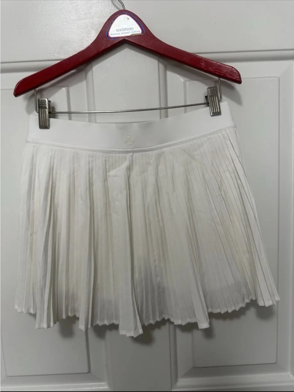 Lululemon White Pleated Tennis Skort